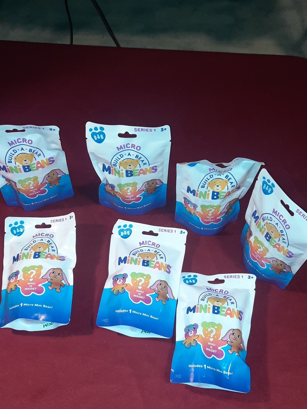 Build-A-Bear MiniBeans Series 1 Bundle Of 7 Packages - Picture 1 of 5